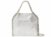 Stella McCartney Falabella Mini Metallic Tote Bag Silver