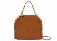 stella mccartney falabella mini suede tote bag brandy 1 1