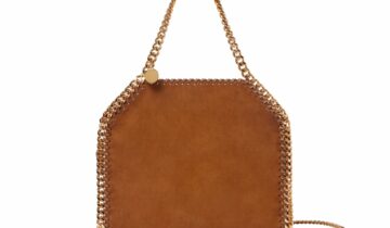 Stella McCartney Falabella Mini Suede Tote Bag Brandy