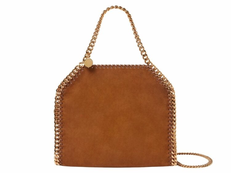stella mccartney falabella mini suede tote bag brandy 1 1