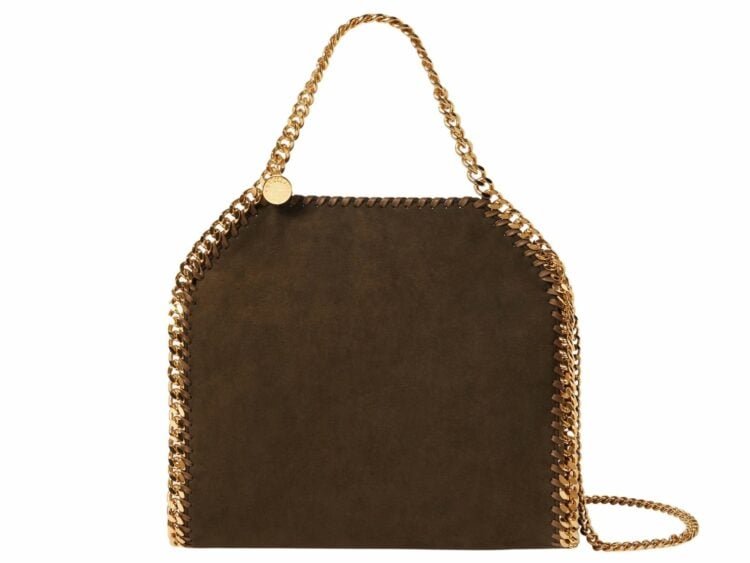 stella mccartney falabella mini suede tote bag moka 1 1
