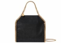 stella mccartney falabella mini tote bag black gold 1 1