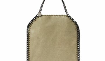 Stella McCartney Falabella Mini Tote Bag Clotted Cream Silver