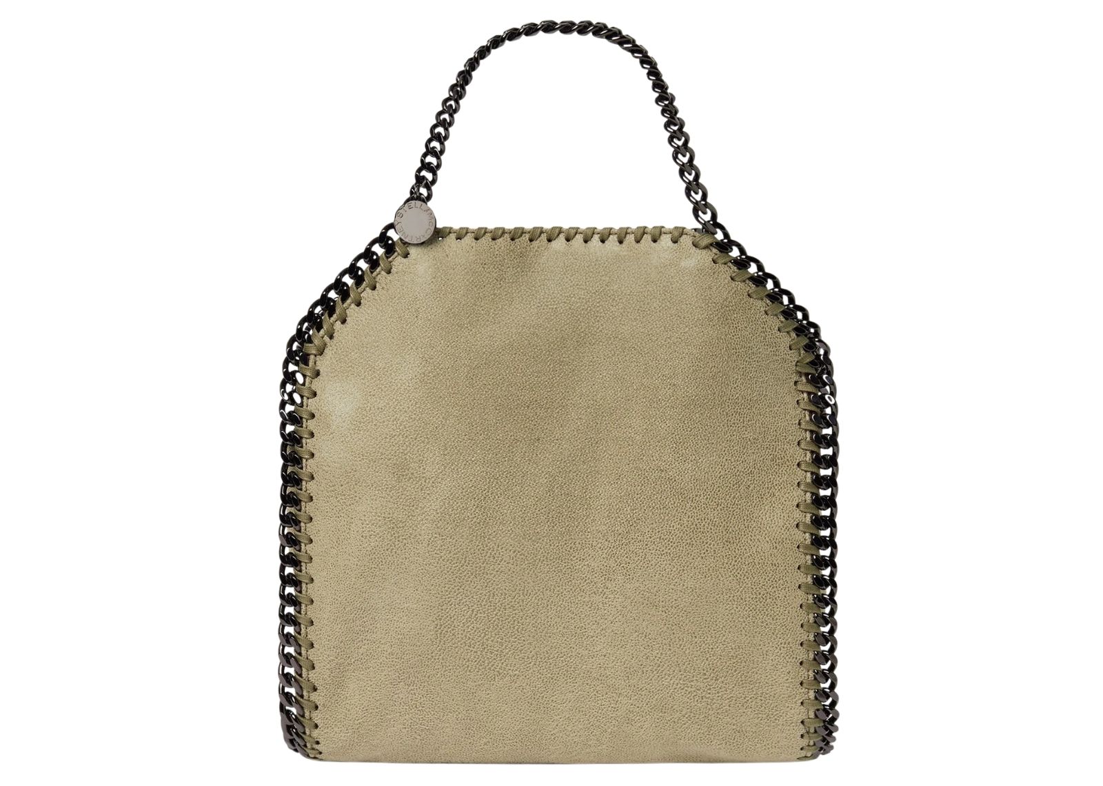 stella mccartney falabella mini tote bag clotted cream silver 1 1