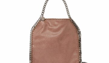 Stella McCartney Falabella Mini Tote Bag Dark Taupe