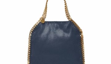 Stella McCartney Falabella Mini Tote Bag Indigo Moon Gold