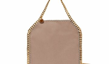Stella McCartney Falabella Mini Tote Bag Moss Gold