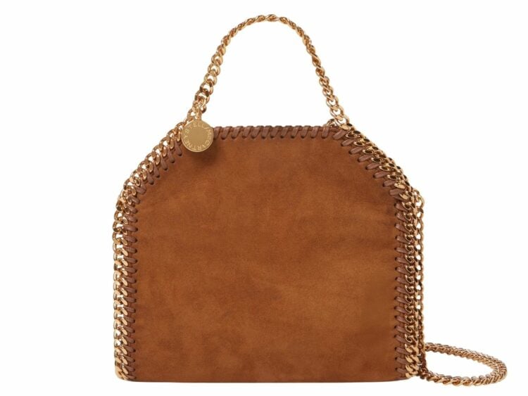 stella mccartney falabella suede tiny tote bag brandy 1 1