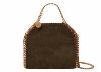 stella mccartney falabella suede tiny tote bag moka 1 1