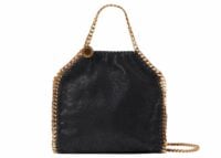 stella mccartney falabella tiny tote bag black gold 1 1