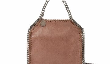 Stella McCartney Falabella Tiny Tote Bag Dark Taupe