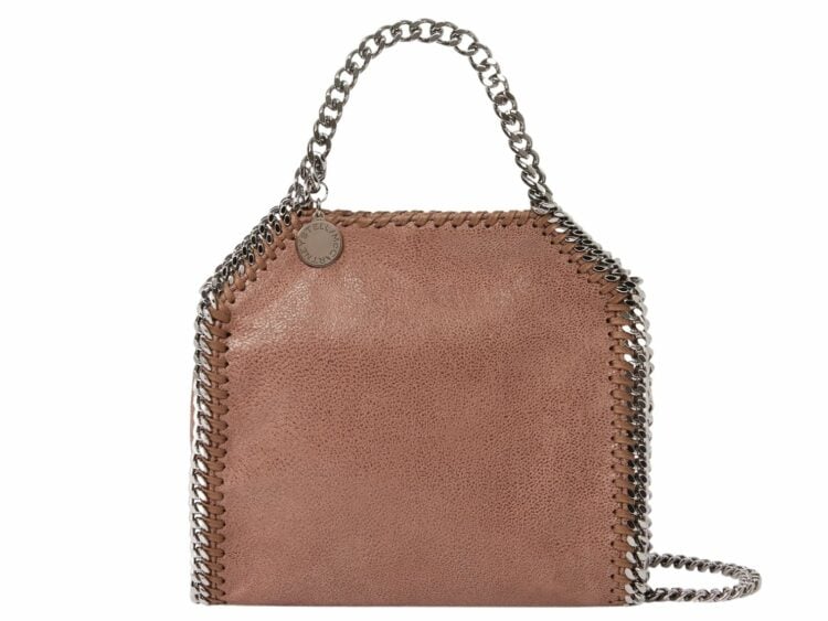 stella mccartney falabella tiny tote bag dark taupe 1 1