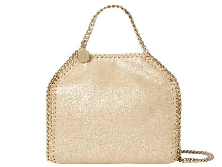 stella mccartney falabella tiny tote bag gold 1 1