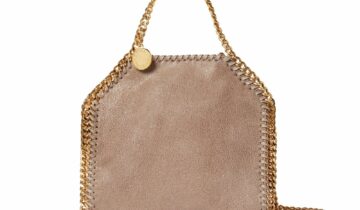 Stella McCartney Falabella Tiny Tote Bag Moss Gold