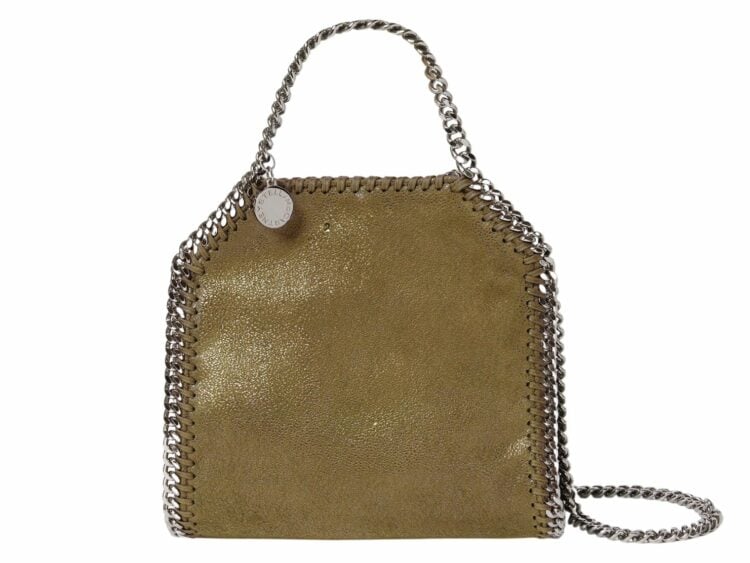 stella mccartney falabella tiny tote bag olive 1 1