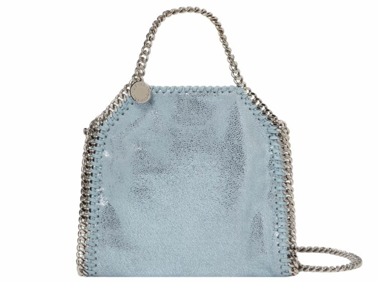 stella mccartney falabella tiny tote bag sapphire blue 1 1