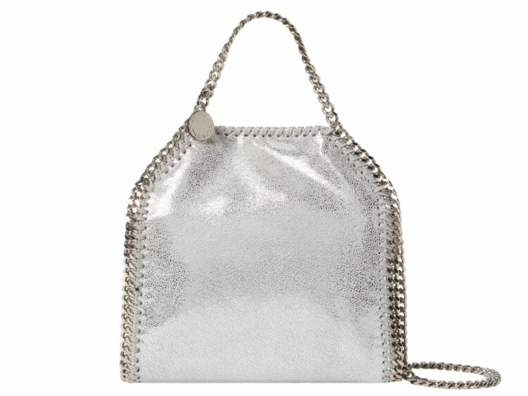 stella mccartney falabella tiny tote bag silver 1 1