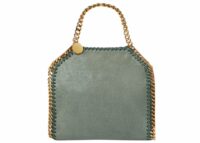 Stella McCartney Falabella Tiny Tote Bag Stone Green Gold