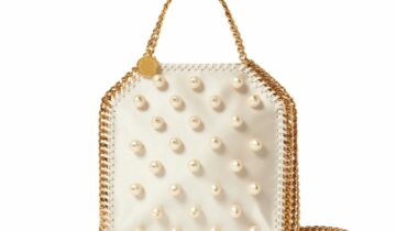 Stella McCartney Falabella Vegan Pearl Tiny Tote Bag Pure White