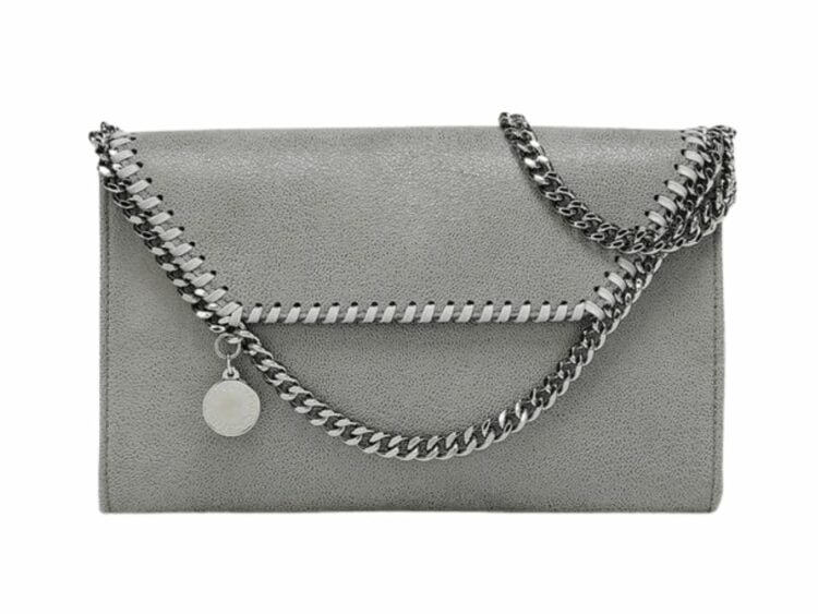stella mccartney falabella wallet crossbody bag grey 1 1
