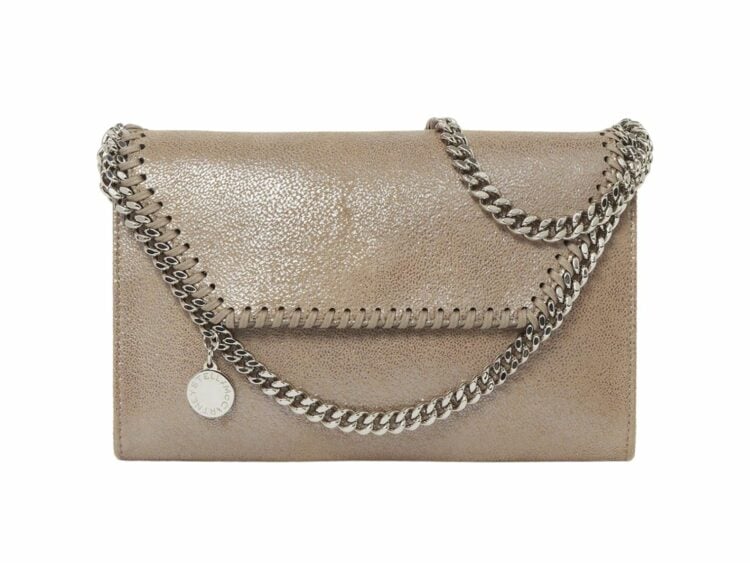 stella mccartney falabella wallet on chain pink pearl 1 1