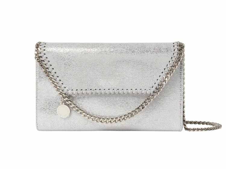 stella mccartney falabella wallet on chain silver 1 1