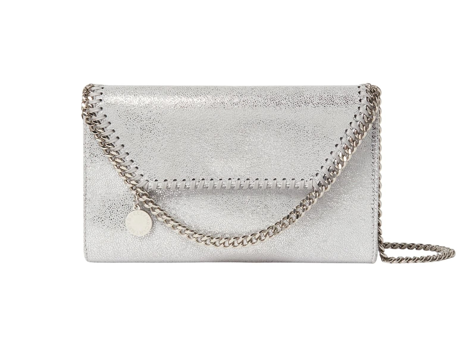 stella mccartney falabella wallet on chain silver 1 1
