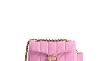 Coach Tabby Shoulder Bag 20 Pillow Quilting Brass/Flower Pink