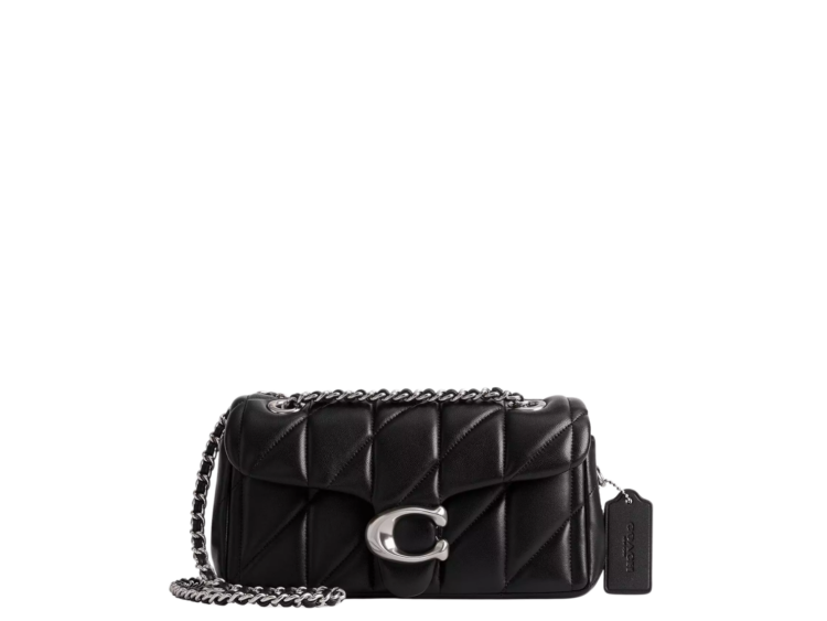 coach tabby shoulder bag 20 pillow quilting silverblack 1 1