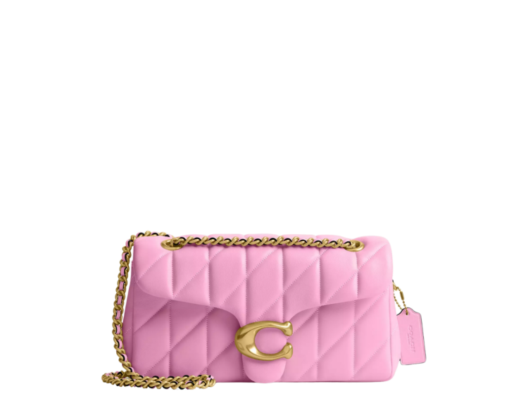 coach tabby shoulder bag 26 pillow quilting brassflower pink 1 1