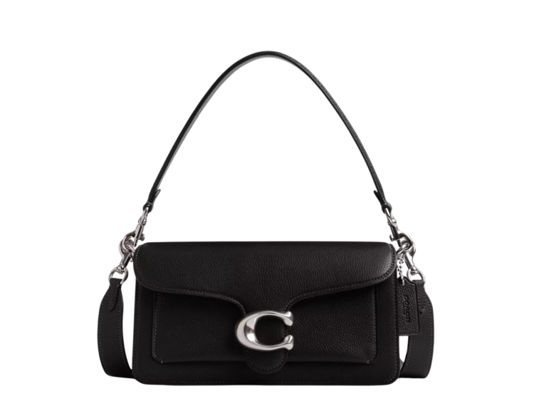 coach tabby shoulder bag 26 silverblack 1 1
