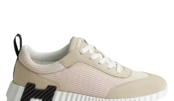 Hermes Bouncing Sneaker Light Beige Black White (W)