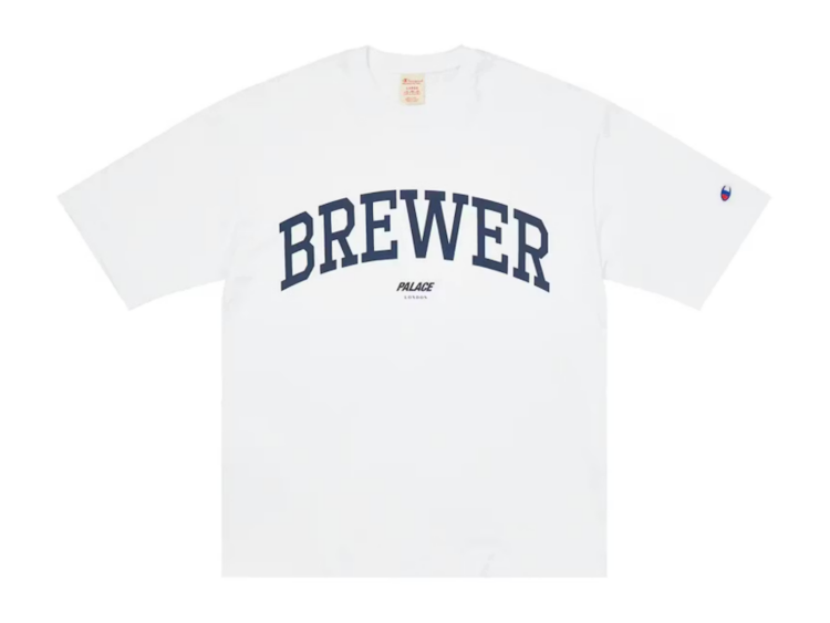 palace champion shop brewer t shirt london white 1 1