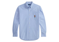 polo ralph lauren custom fit polo bear oxford shirt blue harbour island bear 1 1