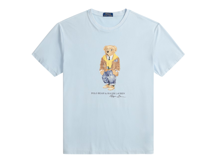 polo ralph lauren custom slim fit polo bear t shirt blue heritage bear 1 1