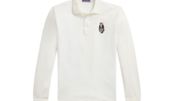 Polo Ralph Lauren Polo Bear Cotton Cashmere Polo Shirt Classic White