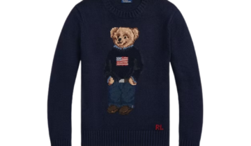 Polo Ralph Lauren Polo Bear Cotton Linen Jumper Navy Multi