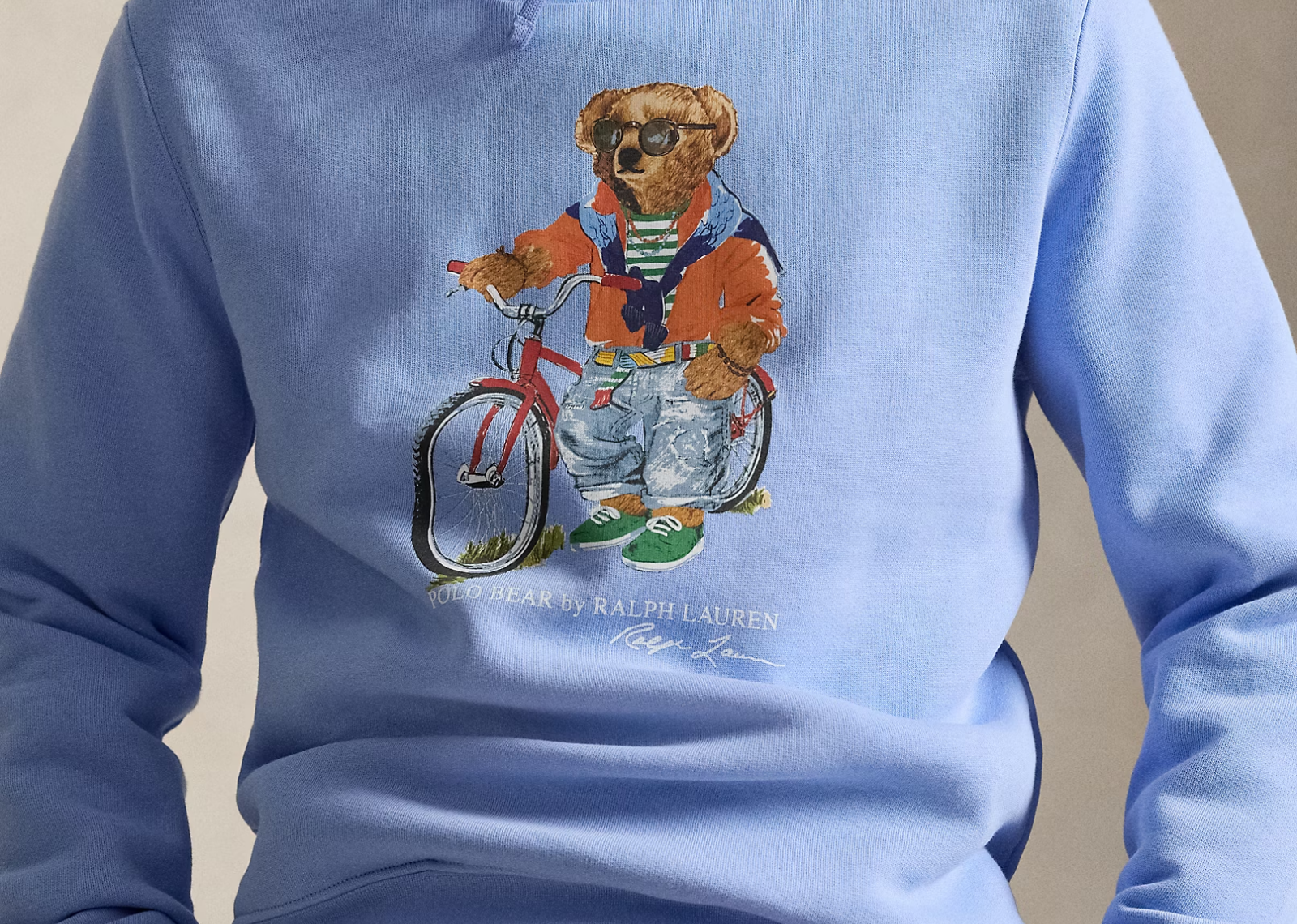 polo ralph lauren polo bear fleece hoodie austin blue summer bear 3 1