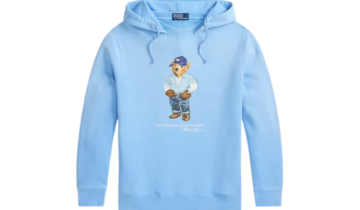 Polo Ralph Lauren Polo Bear Fleece Hoodie Chambray Blue Denim Bear