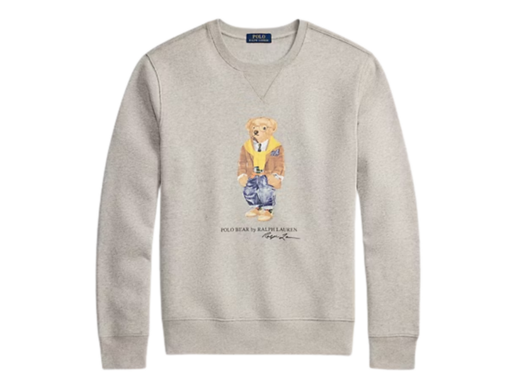 polo ralph lauren polo bear fleece sweatshirt loft heather heritage bear 1 1