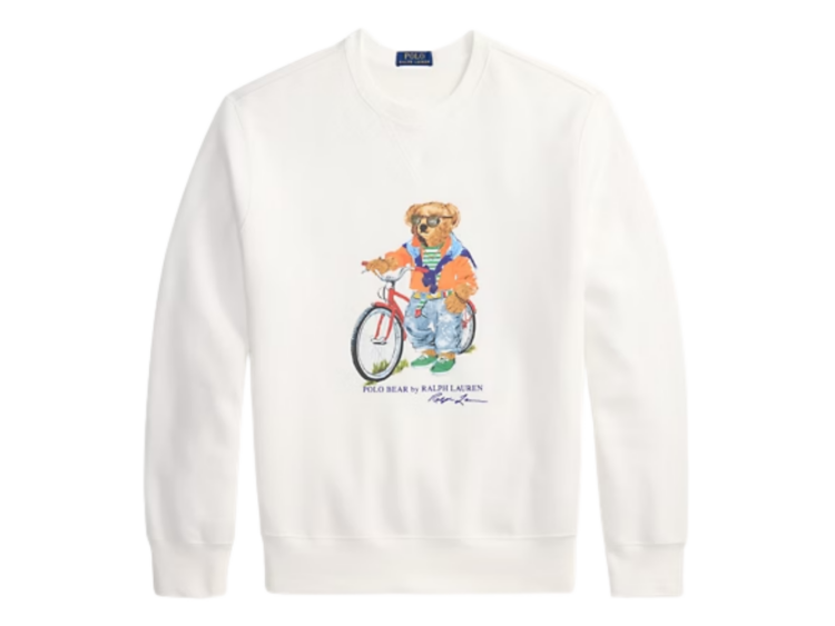 polo ralph lauren polo bear fleece sweatshirt white summer bear 1 1