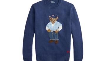 Polo Ralph Lauren Polo Bear Linen Cotton Jumper Light Navy