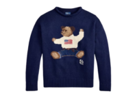 polo ralph lauren polo bear roll neck jumper newport navy multi 1 1