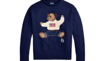 Polo Ralph Lauren Polo Bear Roll Neck Jumper Newport Navy Multi