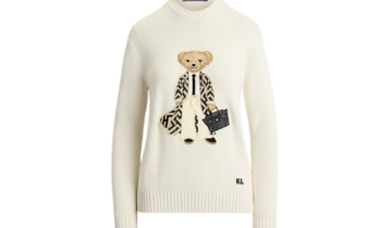 Polo Ralph Lauren Spring Polo Bear Silk Jumper Cream