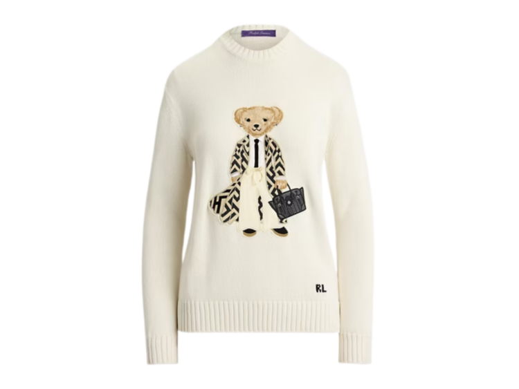 polo ralph lauren spring polo bear silk jumper cream 1 1