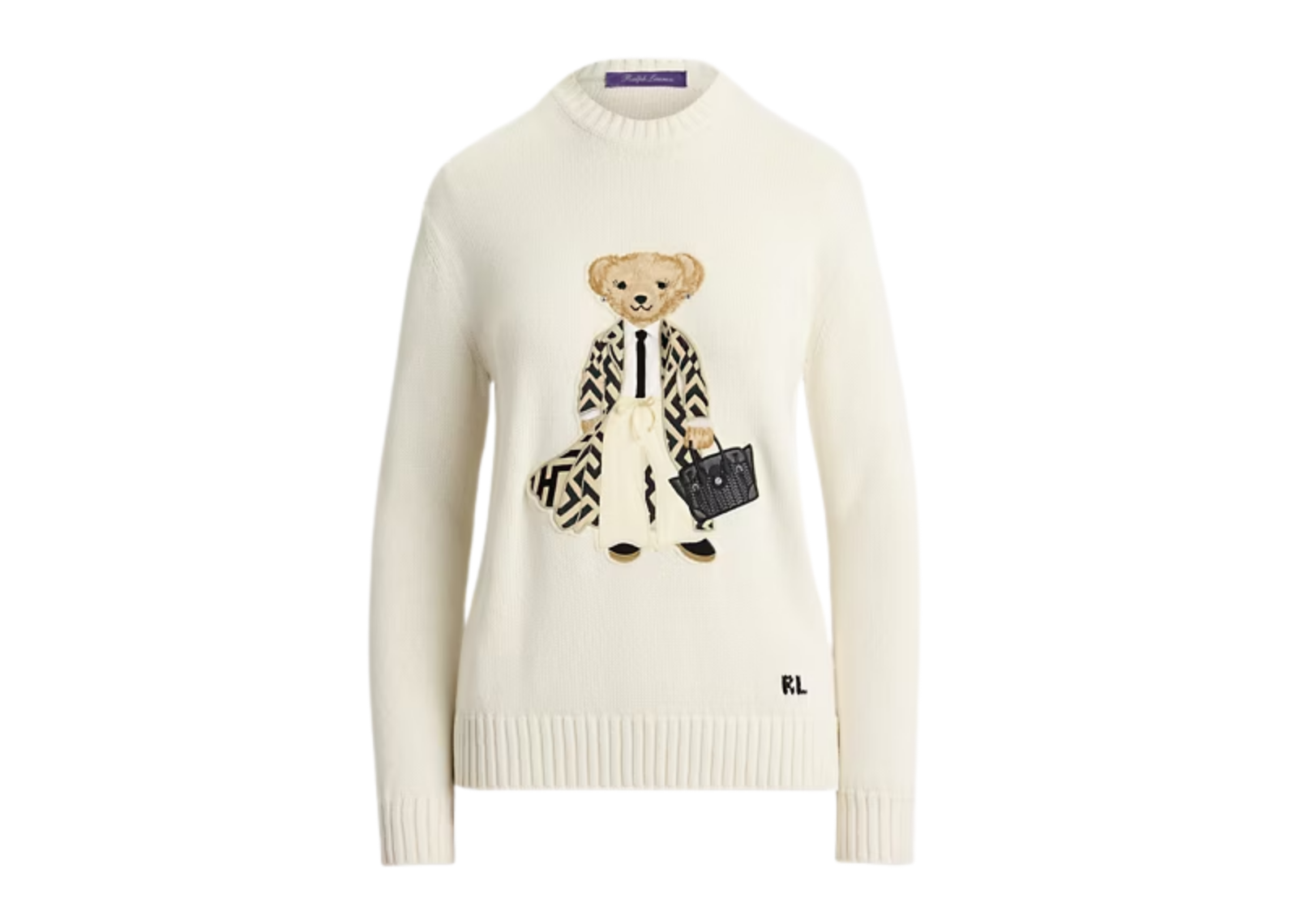 polo ralph lauren spring polo bear silk jumper cream 1 1