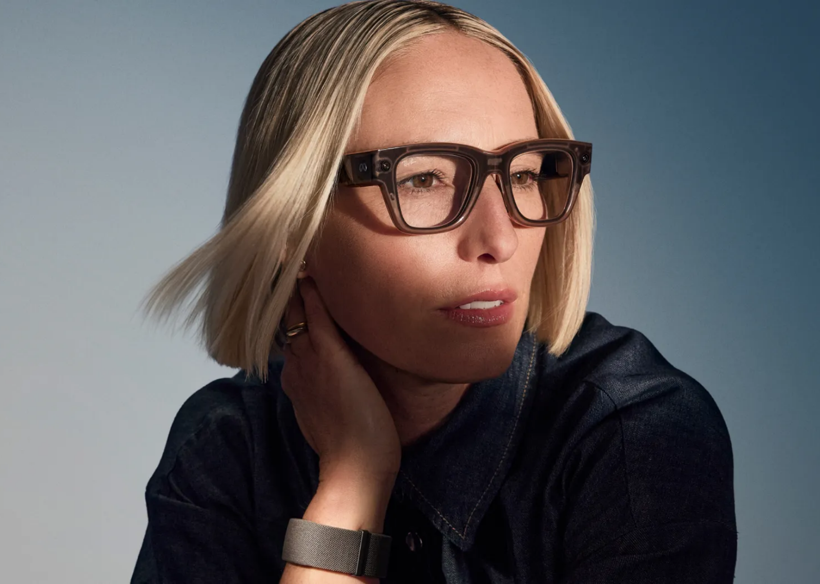 ray ban meta display ai smart glasses with neural band in lens display clear black 6 1