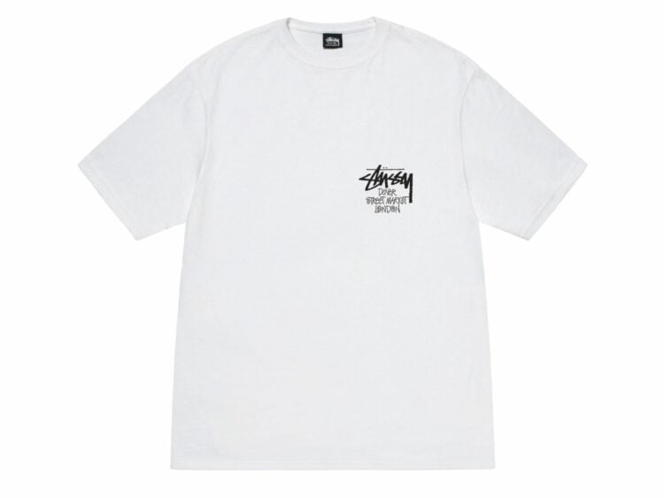 stussy x dover street market london tee white 1 1