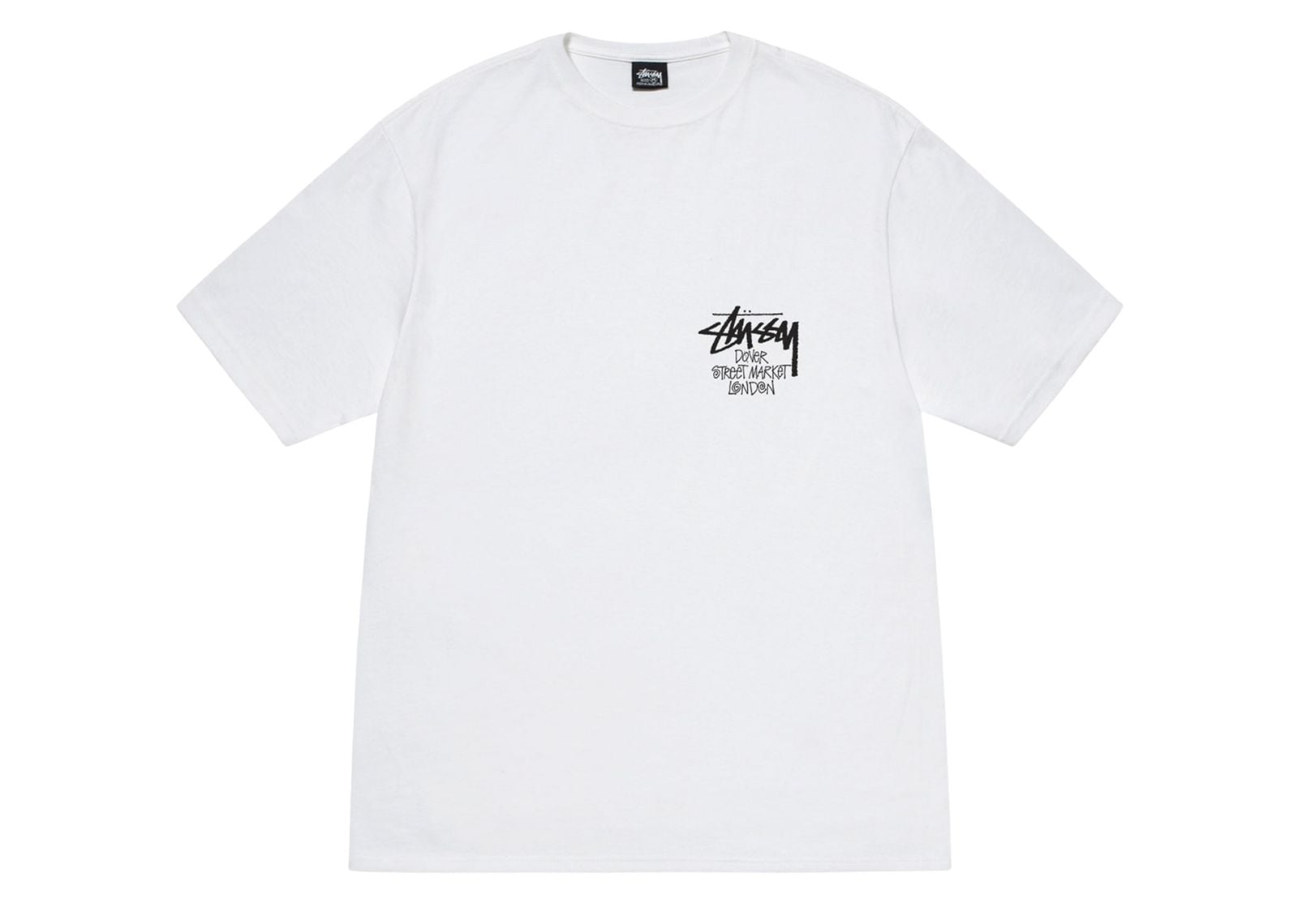 stussy x dover street market london tee white 1 1